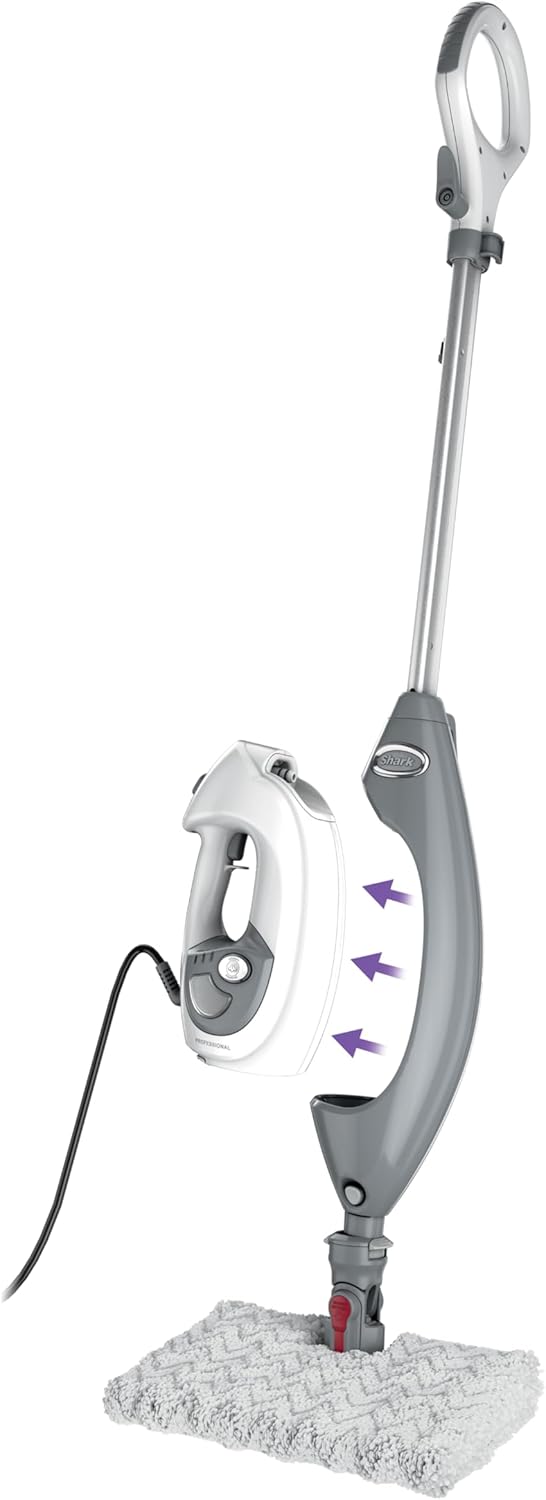Shark Steam Mop Pro Lift-Away with Detachable Handheld Steam Cleaner for Whole Home Cleaning, Steams Hard Floors, Upholstery, Garments and Cars, 3 Modes with Steam Blaster Technology, S3973D