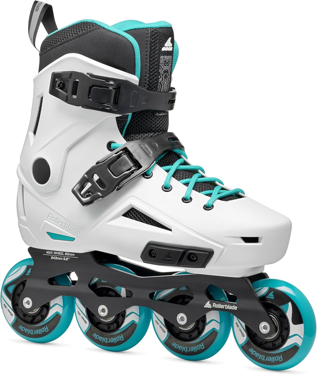 Rollerblade Lightning Women's Urban Inline Skate, White and Aqua