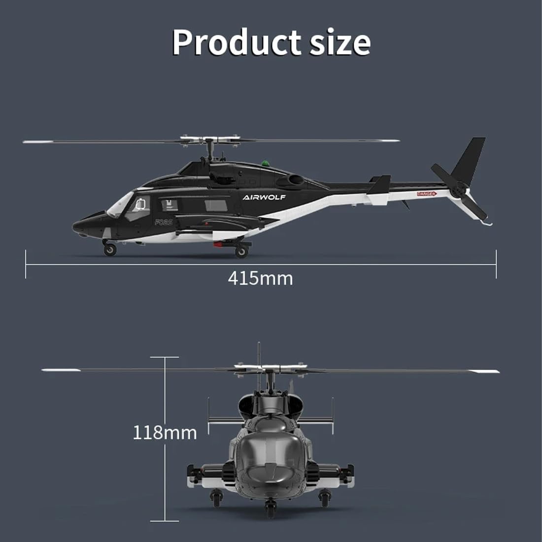 YU Xiang F02S Airwolf High-Performance RC Helicopter with Optical Flow Hovering – Smart 6G Flight System, Brushless Motor, CNC Rotor Head, for Adults & Advanced Flyers (4 Battery)