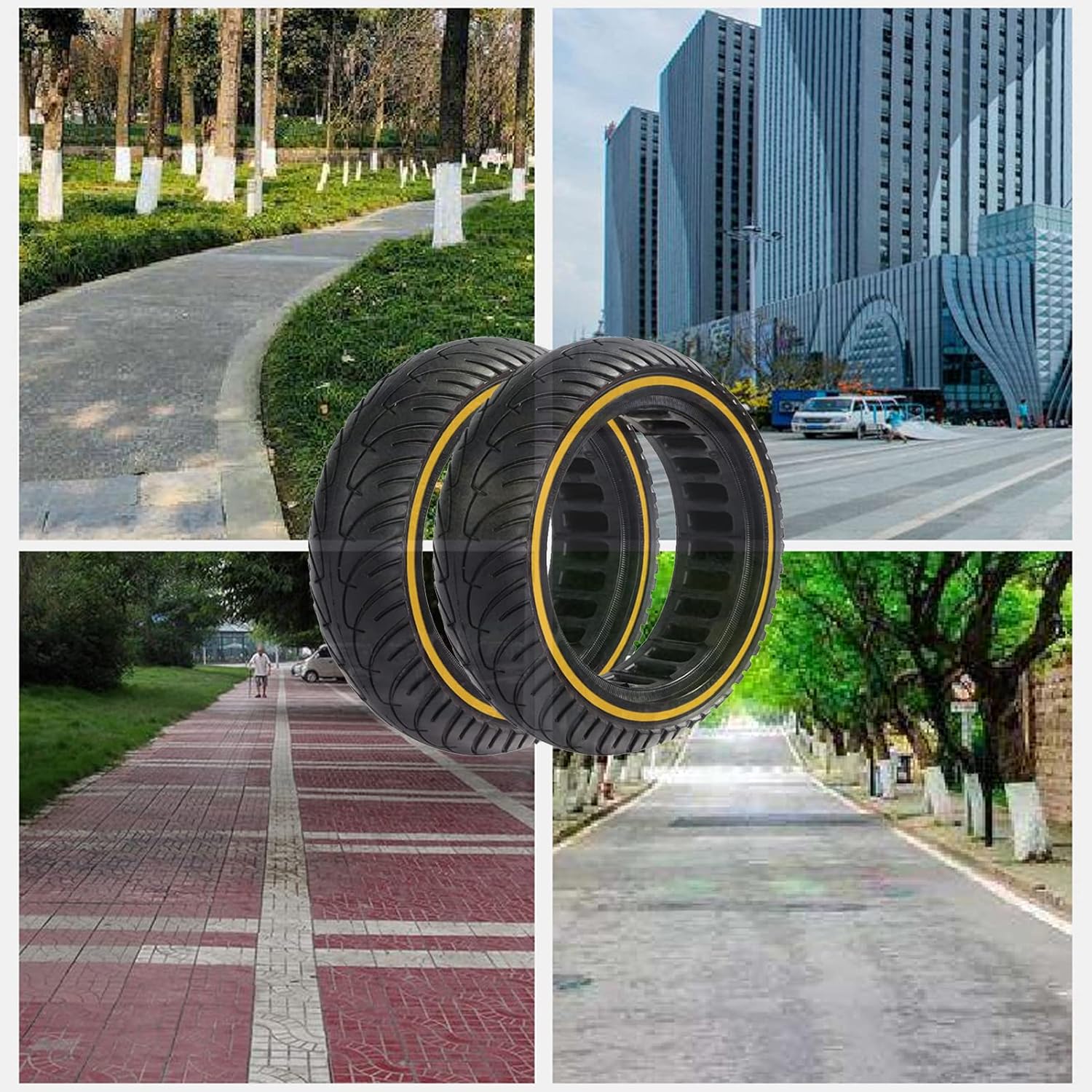 Electric Scooter Rubber Tire, Honeycomb Explosion Proof Tire, Scooter Replacement Tires, Shock Absorber Tire