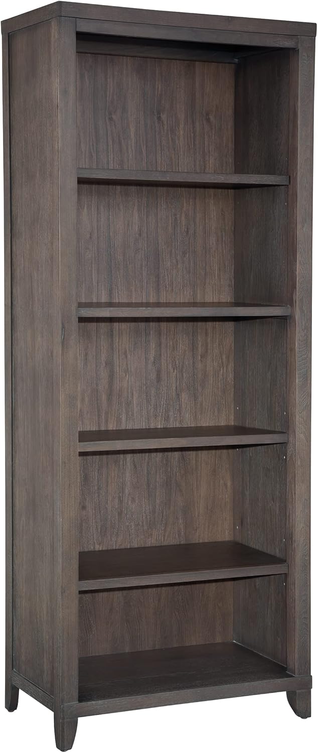 Hekman Urban Executive Side Bookcase - Solid Wood Bookcase with Adjustable Shelves, Premium Wooden Bookshelf for Office, Living Room, and Home Library - Tall Bookshelf for Book Storage and Display