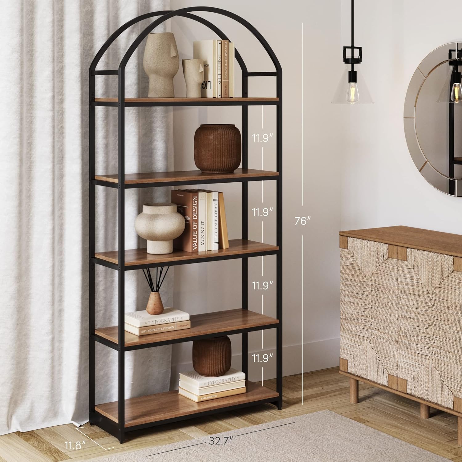Nathan James Haven Etagere Bookshelf