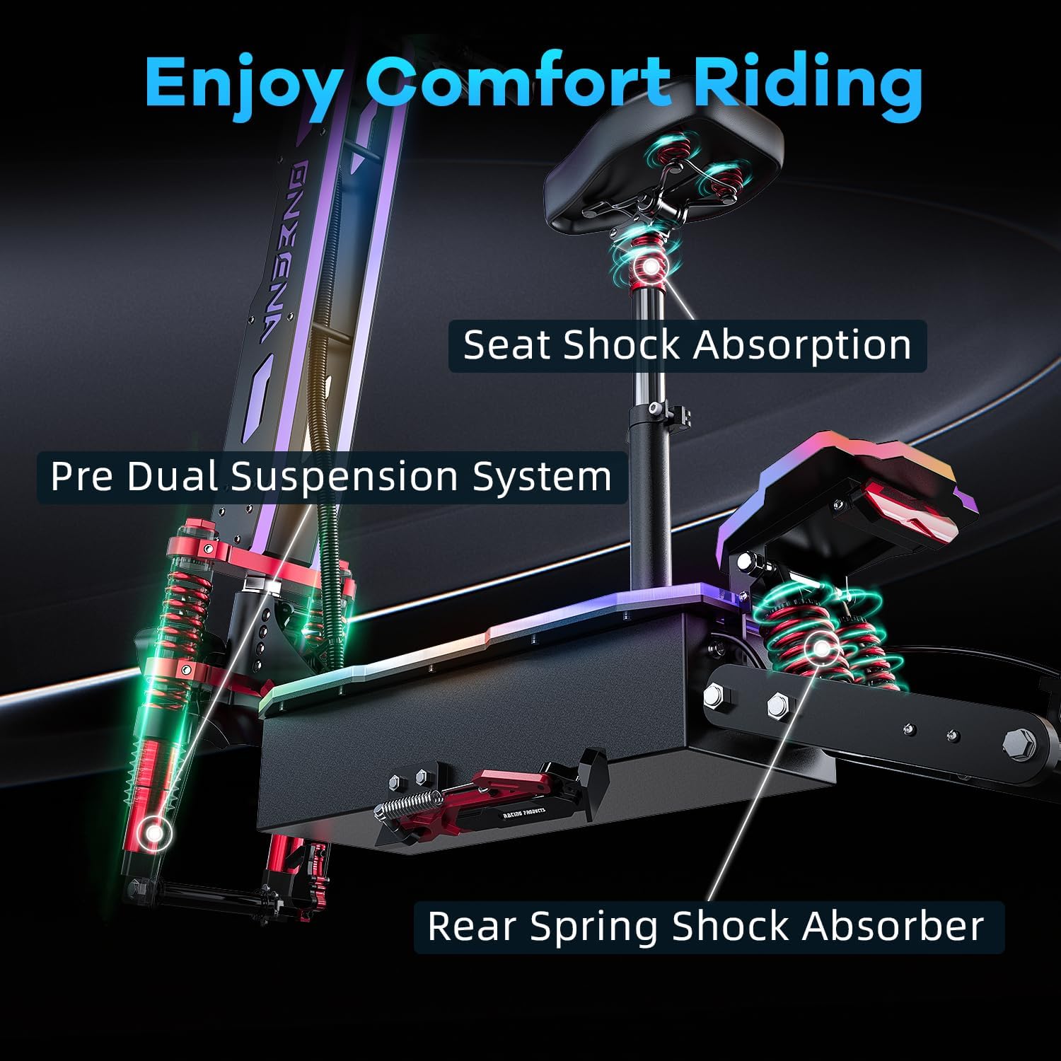Electric Scooter Adults - 50-55MPH Fast E-Scooter, 45-70Mile Long Range, Dual Motor Foldable Electric Scooter for Commutting/Offroad
