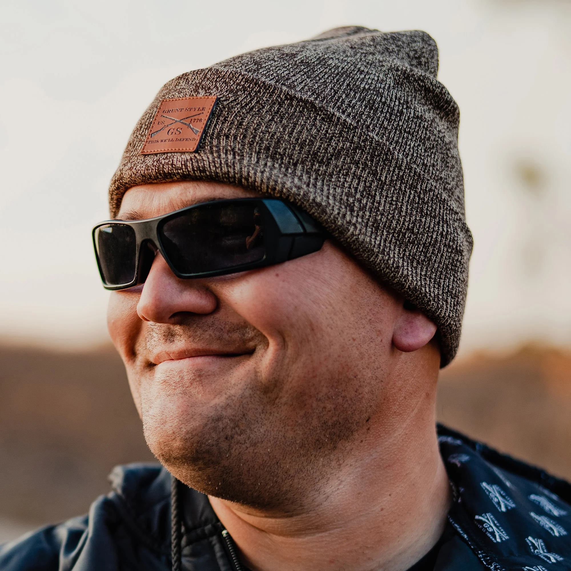 Cuffed Beanie - Brown Heather