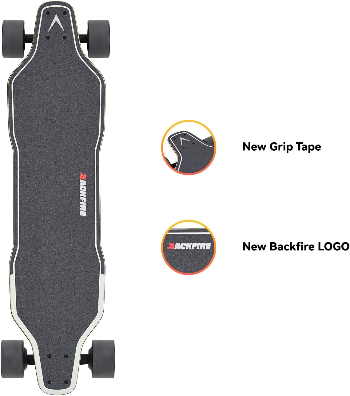Backfire G2 Black Electric Longboard Skateboard with Protective Gear, Suitable for Adults & Teens Beginners, 5.2Ah/187Wh Battery, 12.5 Miles Range, 24 mph top Speed, 180 Days Warranty
