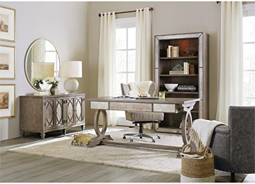 Hooker Furniture Rustic Glam 5 Shelf Bookcase in Light Wood