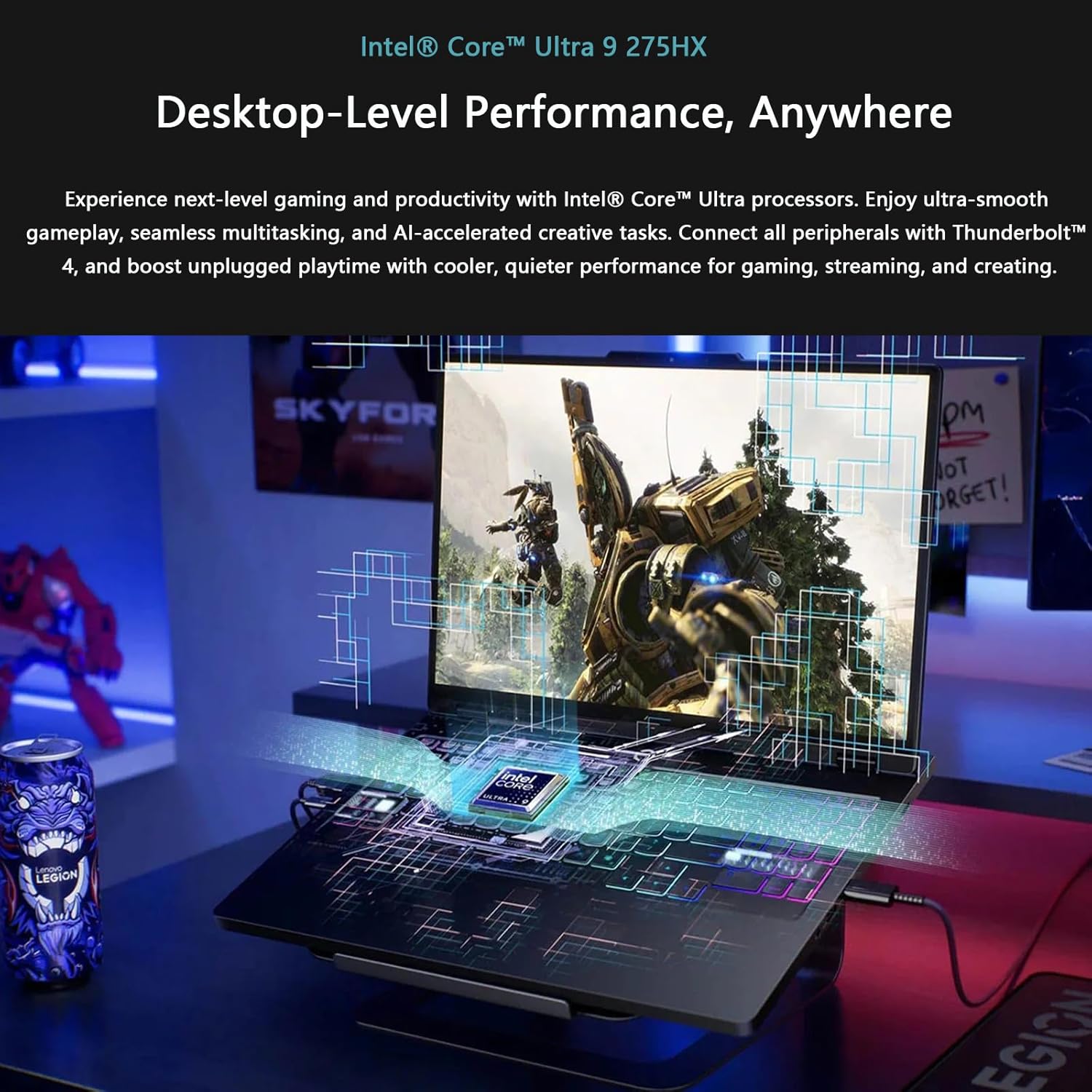 Lenovo Legion Pro 5i Gen 10 Gaming Laptop, GeForce RTX 5070 Ti, Intel 24-Core U9 275HX, 16