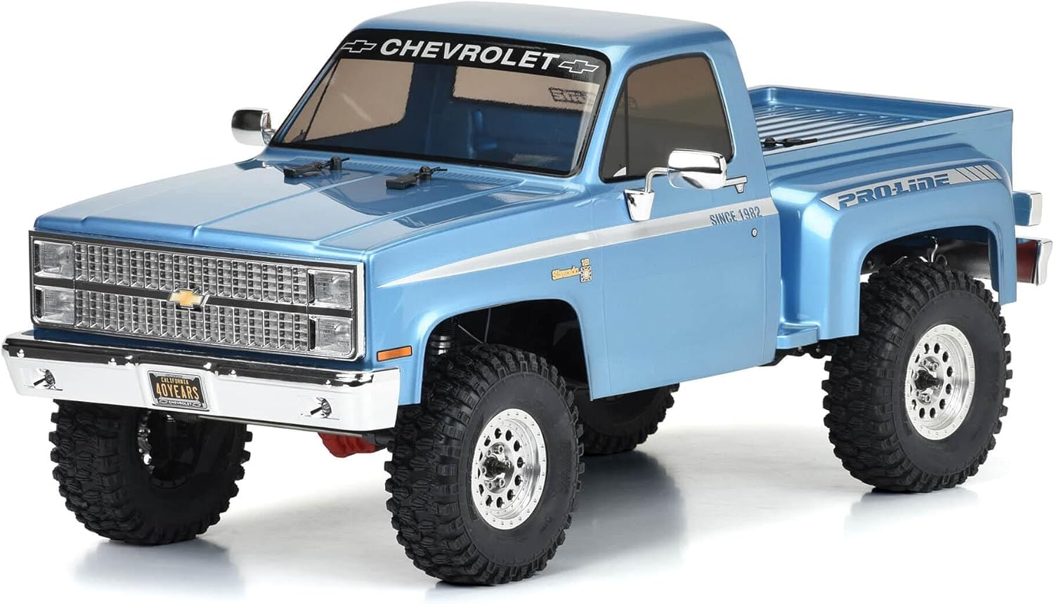 Axial RC Truck 1/10 SCX10 III Pro-Line 1982 Chevy K10 4WD Rock Crawler Brushed RTR (Battery and Charger Not Included), AXI03029, Blue