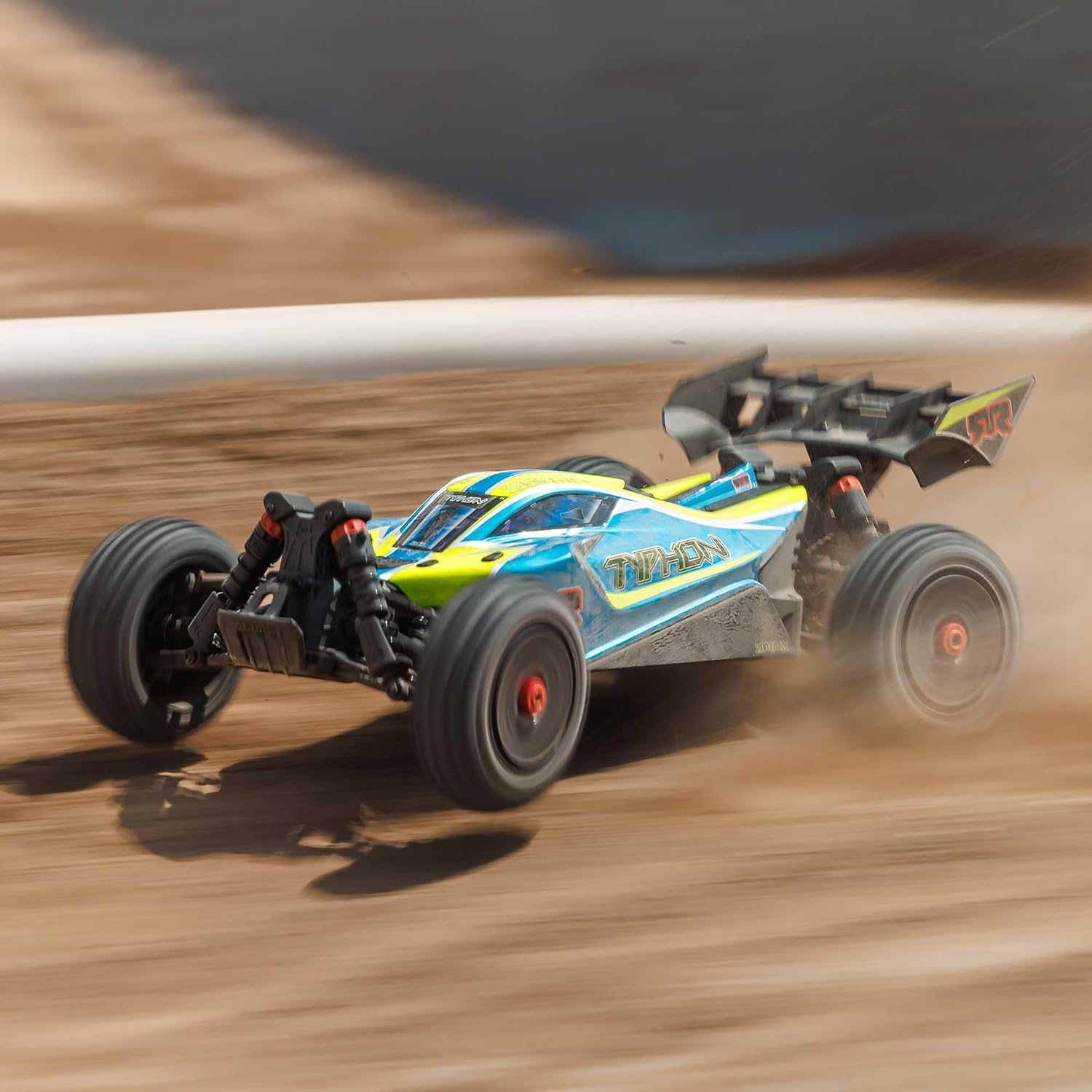 ARRMA RC Car 1/8 Typhon 4X4 223S BLX BRUSHLESS Buggy RTR (Battery and Charger Not Included) with DSC Blue/Yellow, ARA4306V4T4