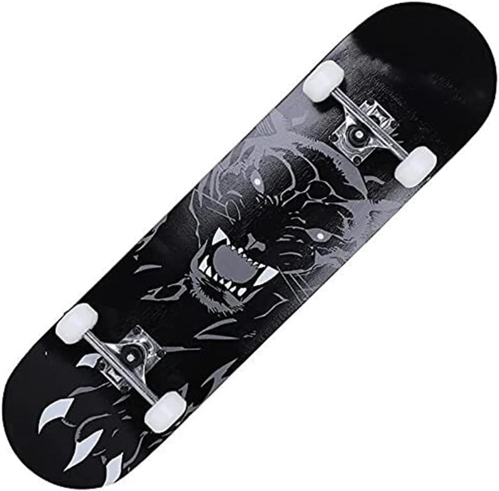 Four-Wheel Skateboard, 7-Layer Maple Deck, Beginner Professional Standard Double kickboard