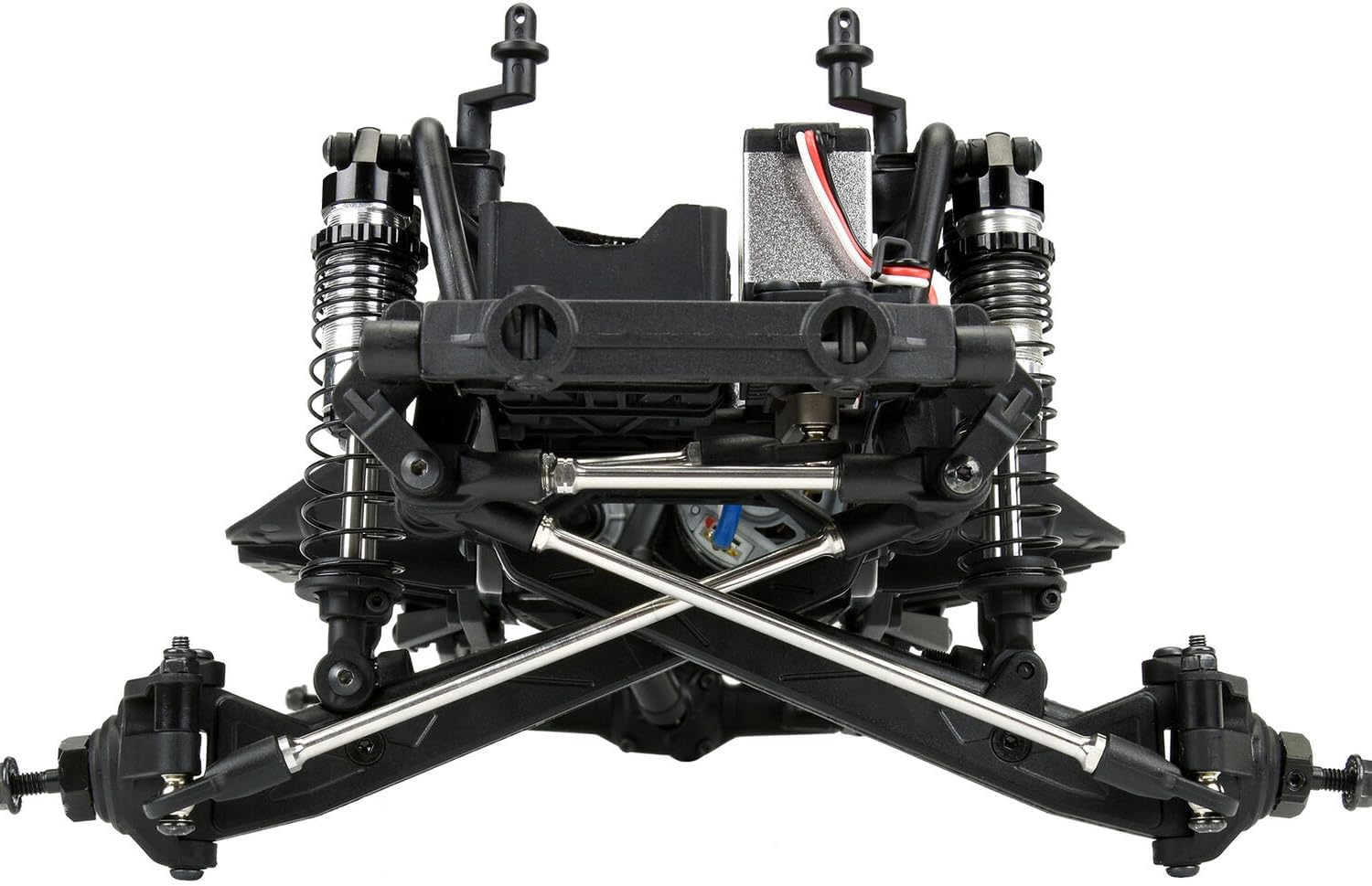 Aluminum 1/10 Twin I-Beam 2WD Pre-Runner Suspension Conversion Kit for SCX10 I II 90046 AXI03025,AXI90104, AX90059 Upgrade Parts(Silver with Tray)