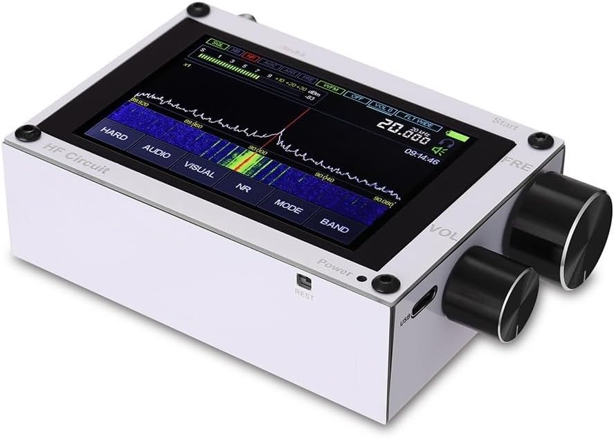 1.10D 50kHz-2GHz Portable DSP-SDR Radio Receiver HAM, Touchscreen FM MW-SSB-CW-HAM Shortwave Receiver, 3.5-inch IPS capacitive screen