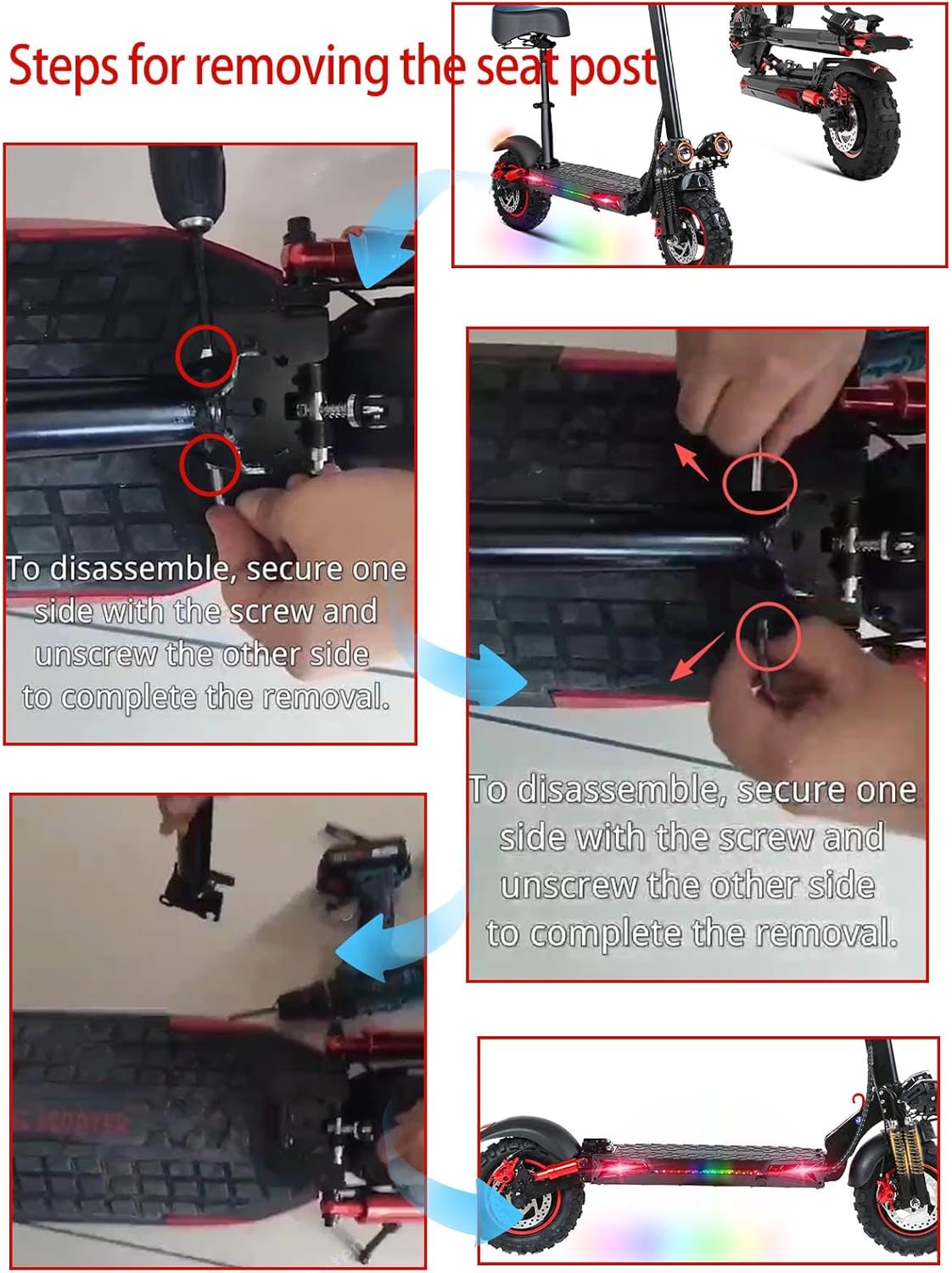 Electric Scooter Adults with Seat - 800W/1200W Motor, 28/40 Miles Long Range & 28/34 Mph Fast Electric Scooters with Seat,11