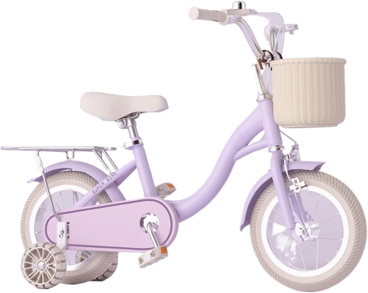 Wiggle cart Kids Bike for Girls with Bell Basket and Pump Children's Bicycle with Rear Seat Bicycle