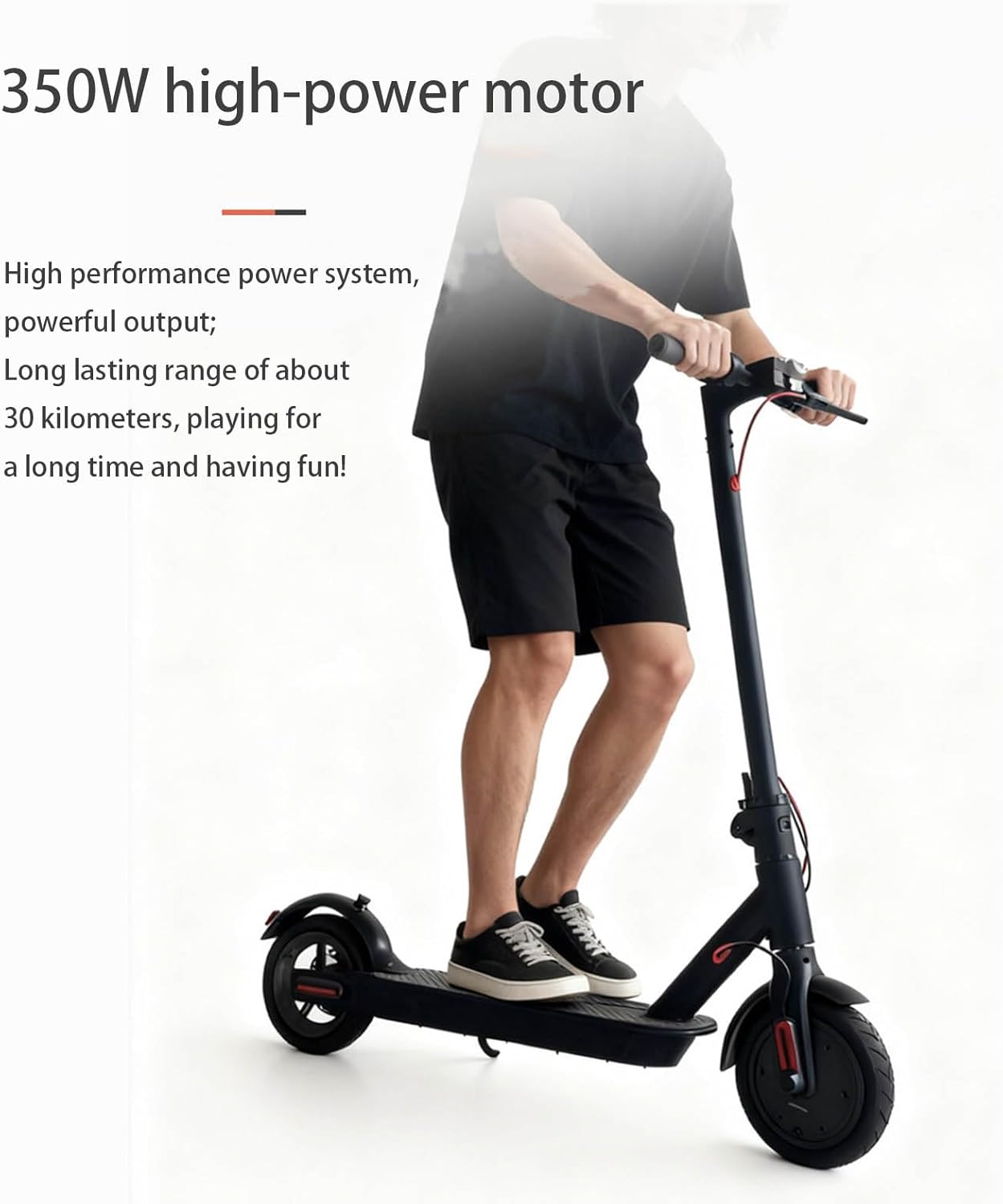 Long Ranges Aluminum Alloys Electric Scooter 220v 7.8ah Battery Shock Absorption Nonslip Enduring Aluminum Alloys Shock Absorption Nonslip