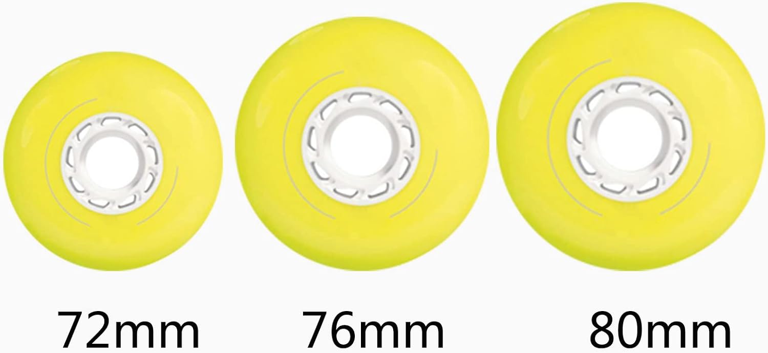 Inline Skate Wheels for Outdoor Indoor 72mm76mm 80mm PU Wear Resist Sliding Inline Skate Replacement Wheels 8 Pieces