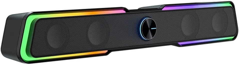 JSEIAJB LED Subwoofer Audio AUX Speaker Surround for PC Laptop Mobile Phone