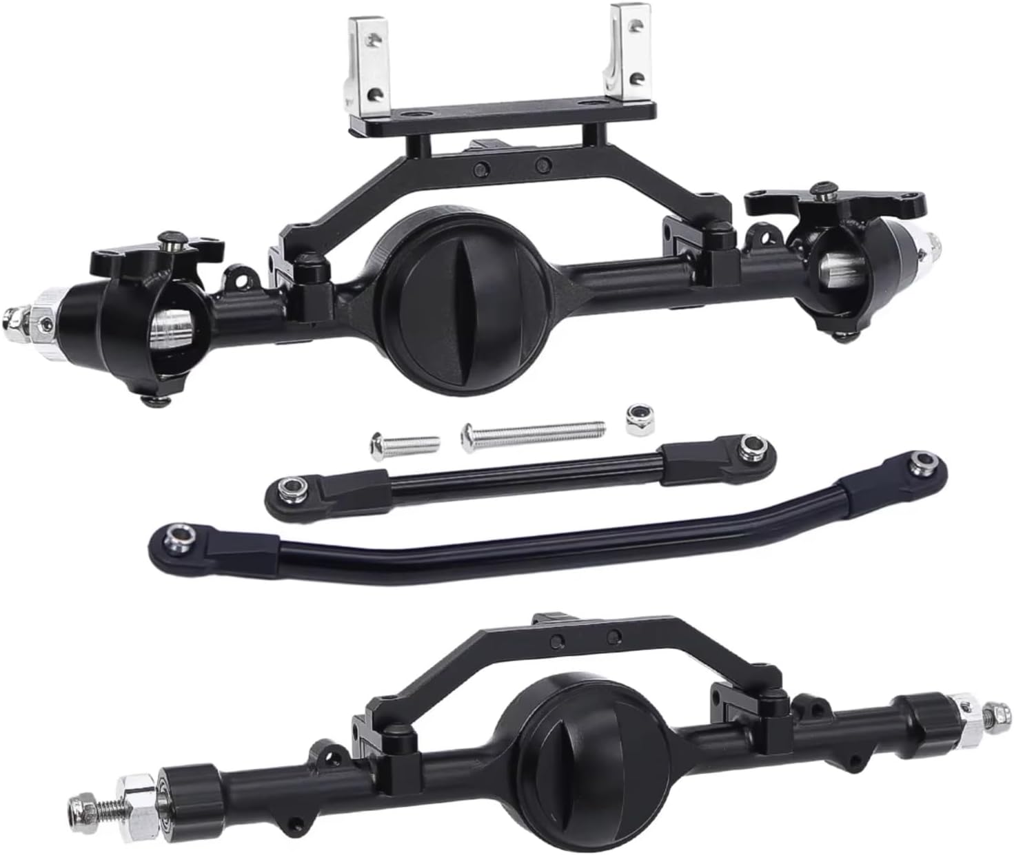 RC Repairs Models For Gelande II TF2 D110 For Yota II D90 1/10 CNC Aluminum Alloy Front Rear Axle Complete Set RC Crawler Straight Axels(1set)