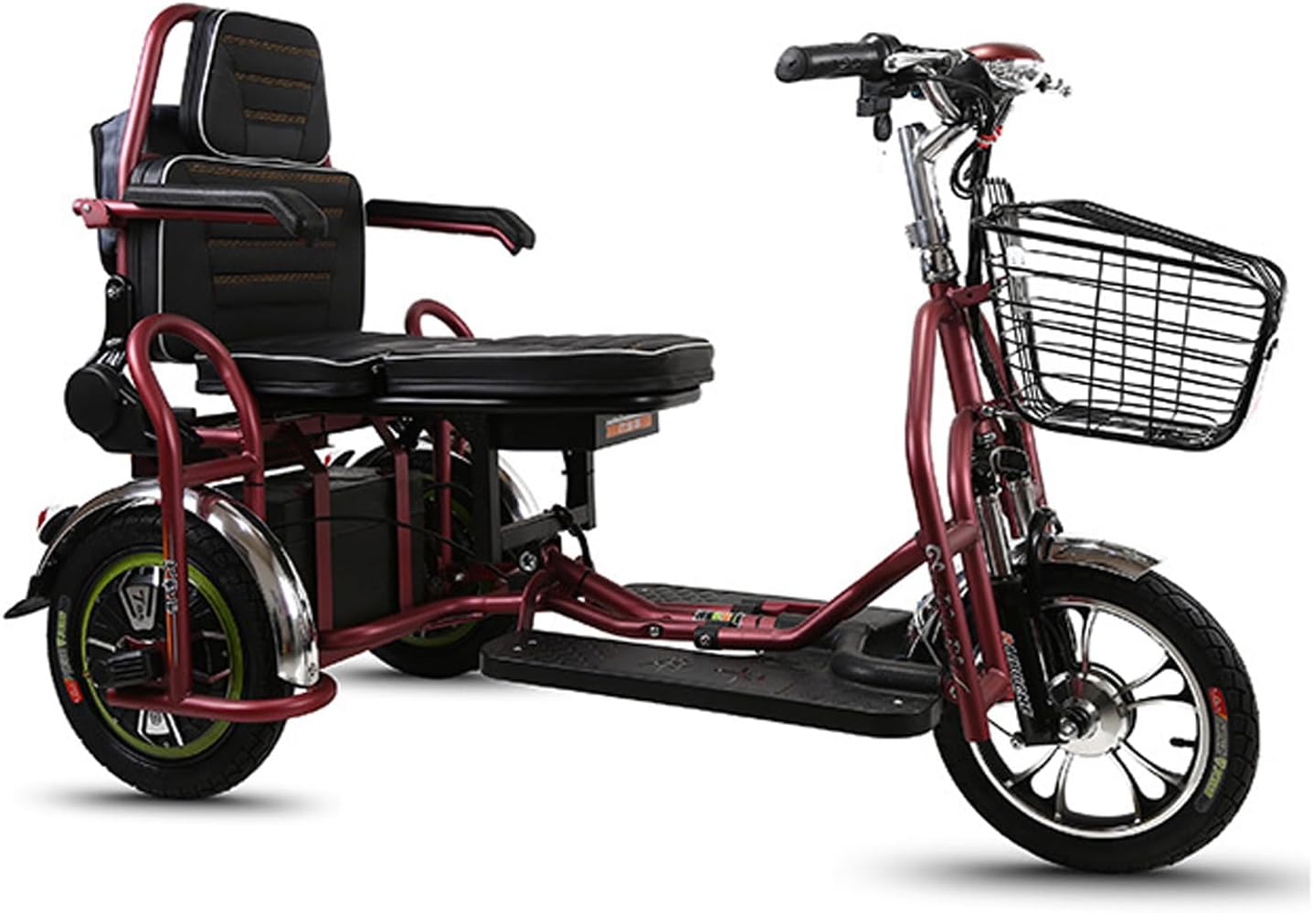 Scooter, Folding Electric Tricycle for Adults with Disabilities, Leisure Double Shopping Electric Tricycle for The Elderly