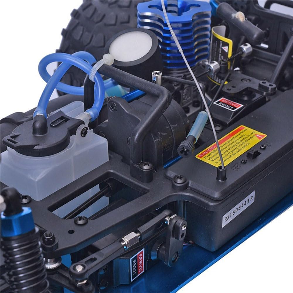 1/10 Nitro RC Truck for Adult RTR 80KM/H Fast Nitro Gas Power Car High Speed Off Road Climbing Vehicle Gas-Engine 4WD Remote Control Truck Hobby Racing, Oil-Powered Short Course Rally Crawler