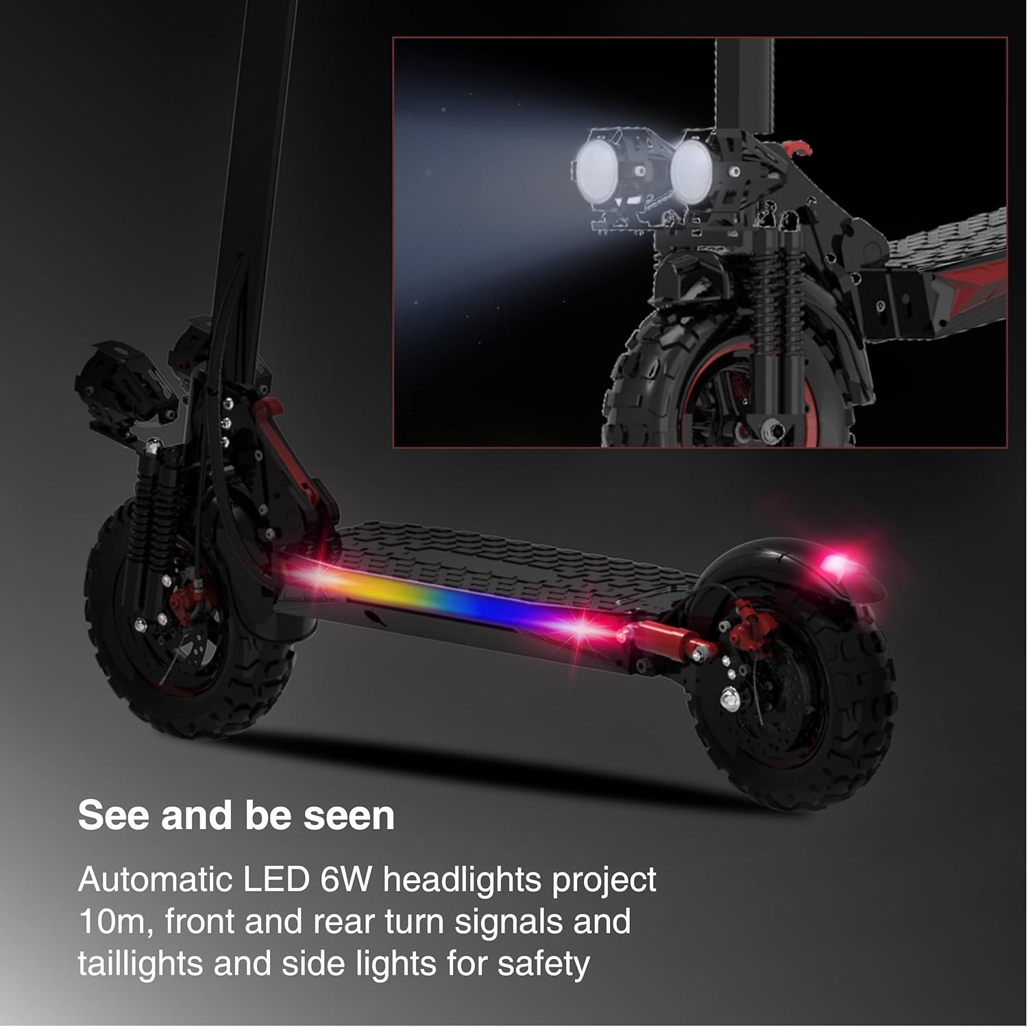 Electric Scooter for Adults, 1200/1600W Moter 48V18AH/21AH Battery, Max 34 Mile Range 40 Mph Power, 11
