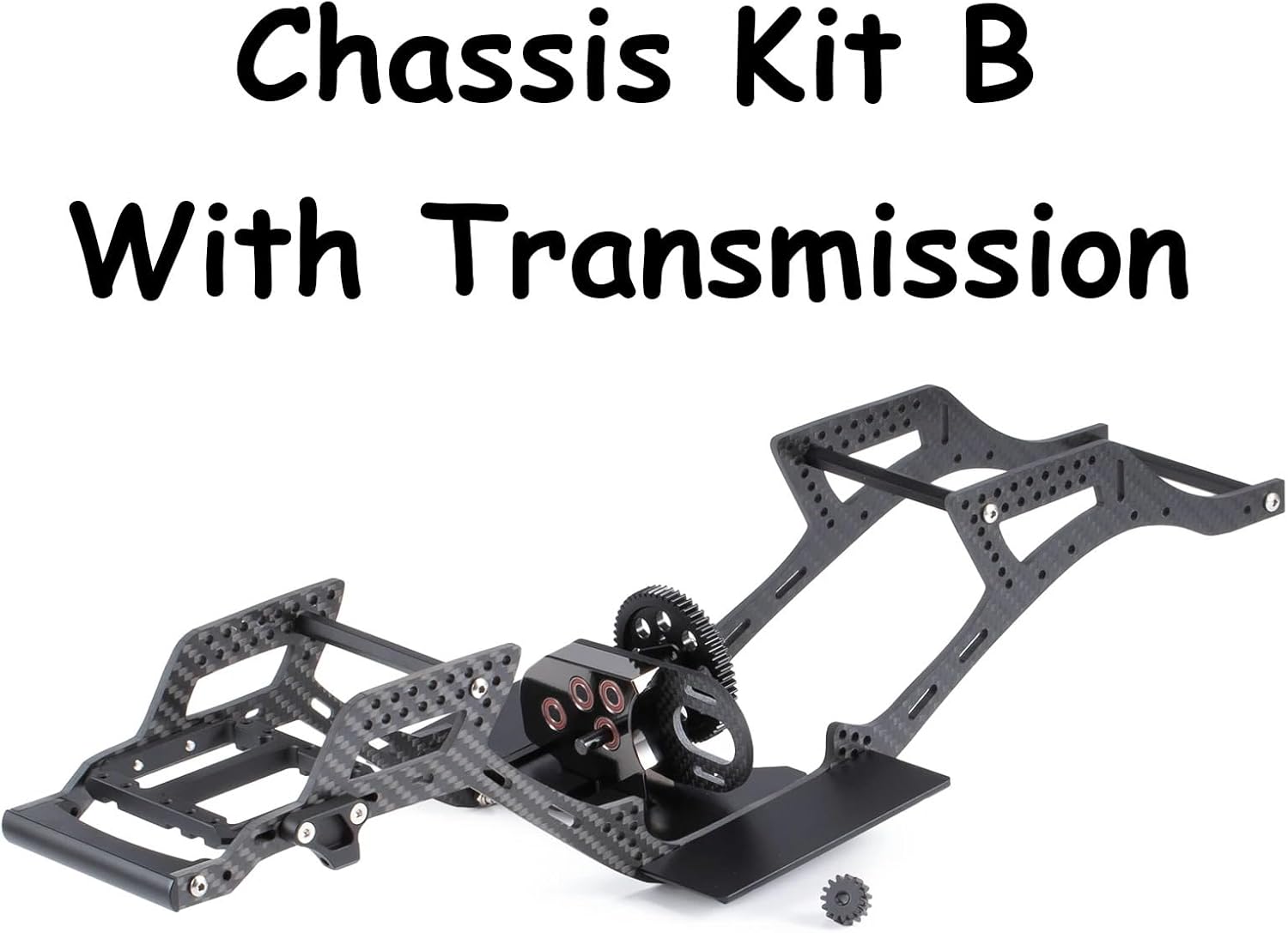 RC Upgrade Accessories for SCX10 II for Element for Enduro 1/10 for LCG Chassis Kit with Overdrive Gearbox Skid Plate Servo Mount Frame Braces RC Crawler Trail Truck Car Parts(Chassis Kit B)