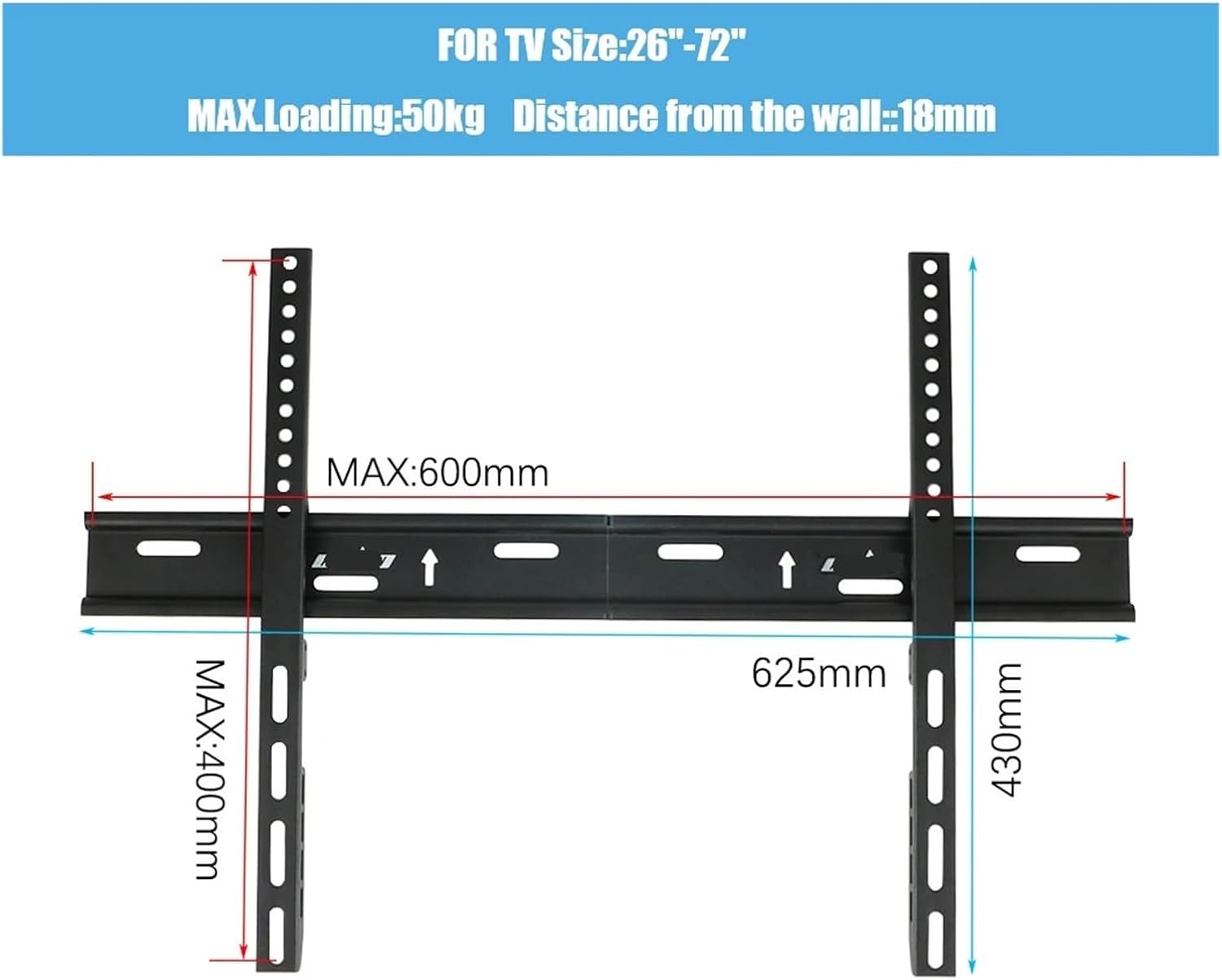 Ultra-Thin TV Wall Mount Flat Screen TV Wall Mount Bracket for 26