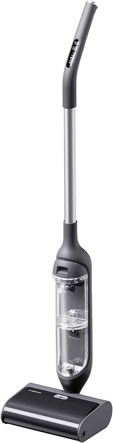 HIZERO F300 Cordless Hard Floor Cleaner, All-in-One Wet Dry Mop with No-Suction Tech, Real-Time Self-Cleaning & Triple Waste Separation, 60-Min Runtime, Quiet & Lightweight, Safe for Kids & Pets