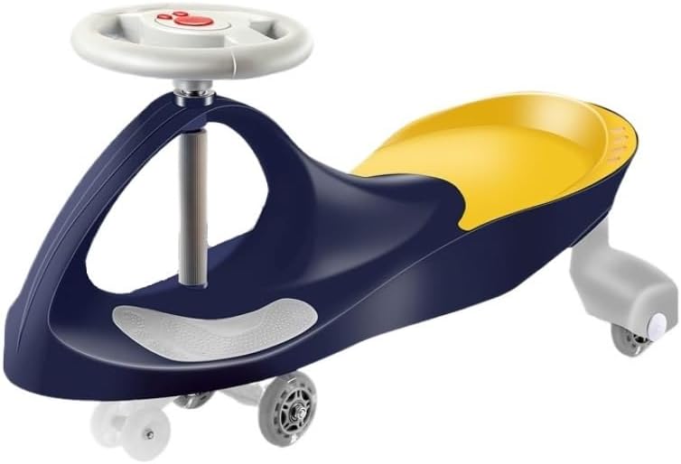 Wiggle Scooter Wiggle Car Ride On Toy with No Batteries Gears Or Pedals Outdoor Ride Ons for Kids Twist Cars(Royal Blue,Flashing Wheel)