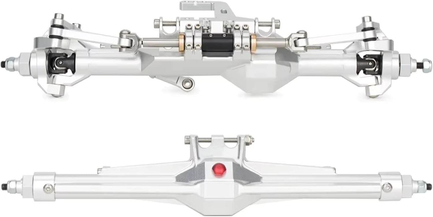 Rc Crawlers Axles For Vanquish H10 1/10 CNC Aluminum Front Rear Straight Axle Set RC Crawler Upgrade Parts Model Accessory Assemble Reapir(Silver,1set)