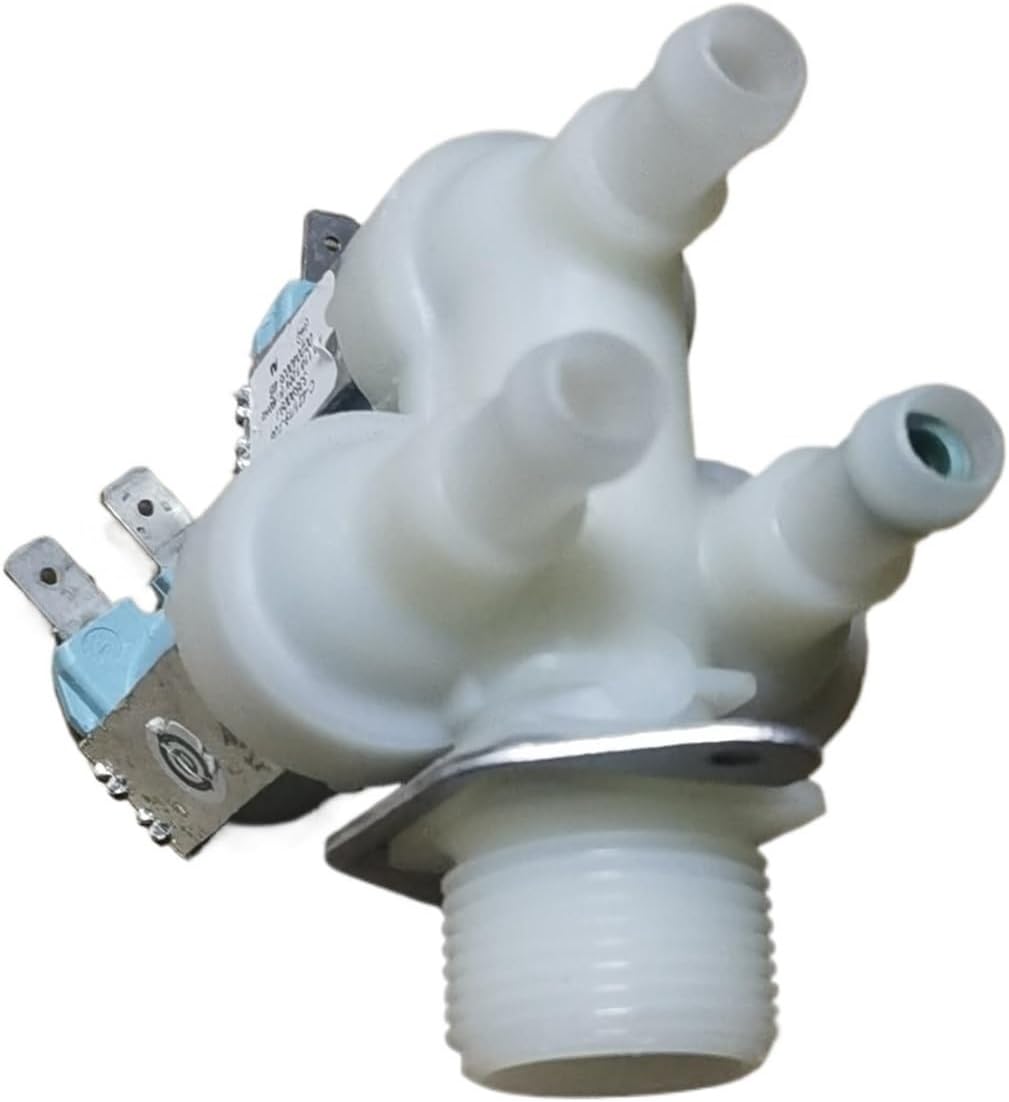 FGJNFS 0020400384B Water Inlet Valve 110V-120V Tee Inlet Valve 90 Degree Corner Outlet Compatible Replacement Model 33590098 Washer Parts