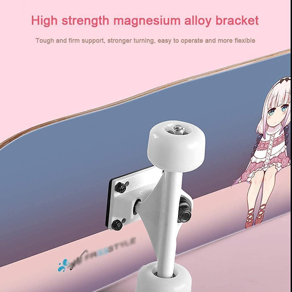 Four-Wheel Skateboard 31-inch Skateboard Standard Maple Skateboard Boys and Girls Brush Street Dance Board Suitable for Adults and Teenagers