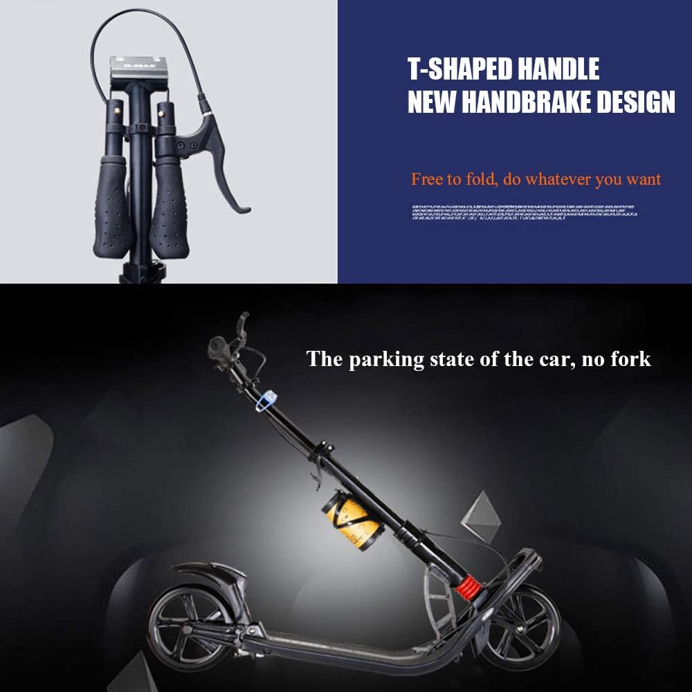 Street Scooter Kids Scooter Retro Kick Push Childs Stunt Scooter Handlebar Brake Tricks Kick Scooter Decent Entry Level Pro Scooter Aluminum Deck Stable for Adults, Kids