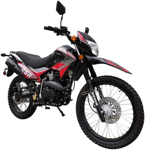 HHH 250cc Scooter Dirt Bike Raven XL 250 Enduro Street 250cc Motorcycle Dual Sports Enduro Bike - Choose Your Color