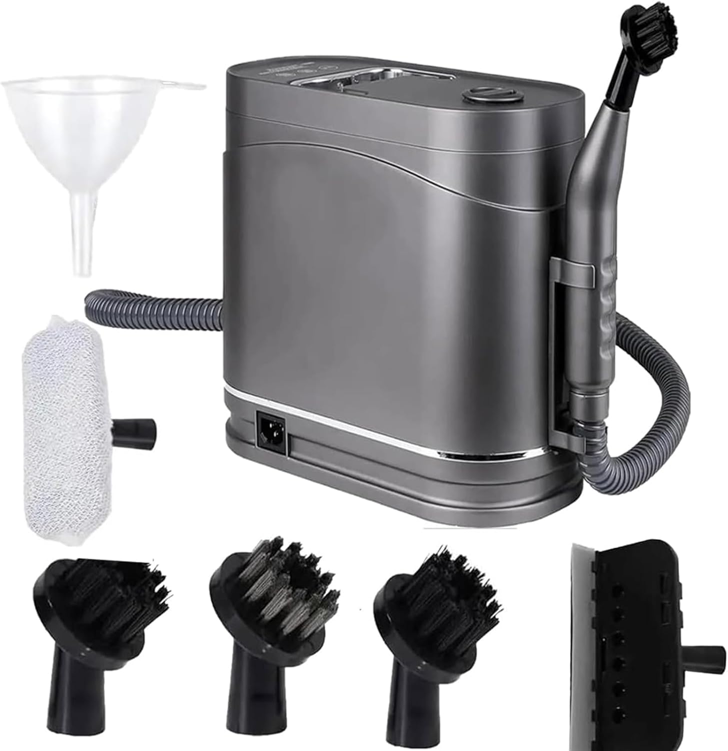 Kioxiuin 1500W Handheld Steam Cleaner - 105-120°C Powerful Cleaning Machine with 4 Brushes, 2 Modes, 1200ML Tank for Floors, Carpets, Tiles, Couches, and Cars