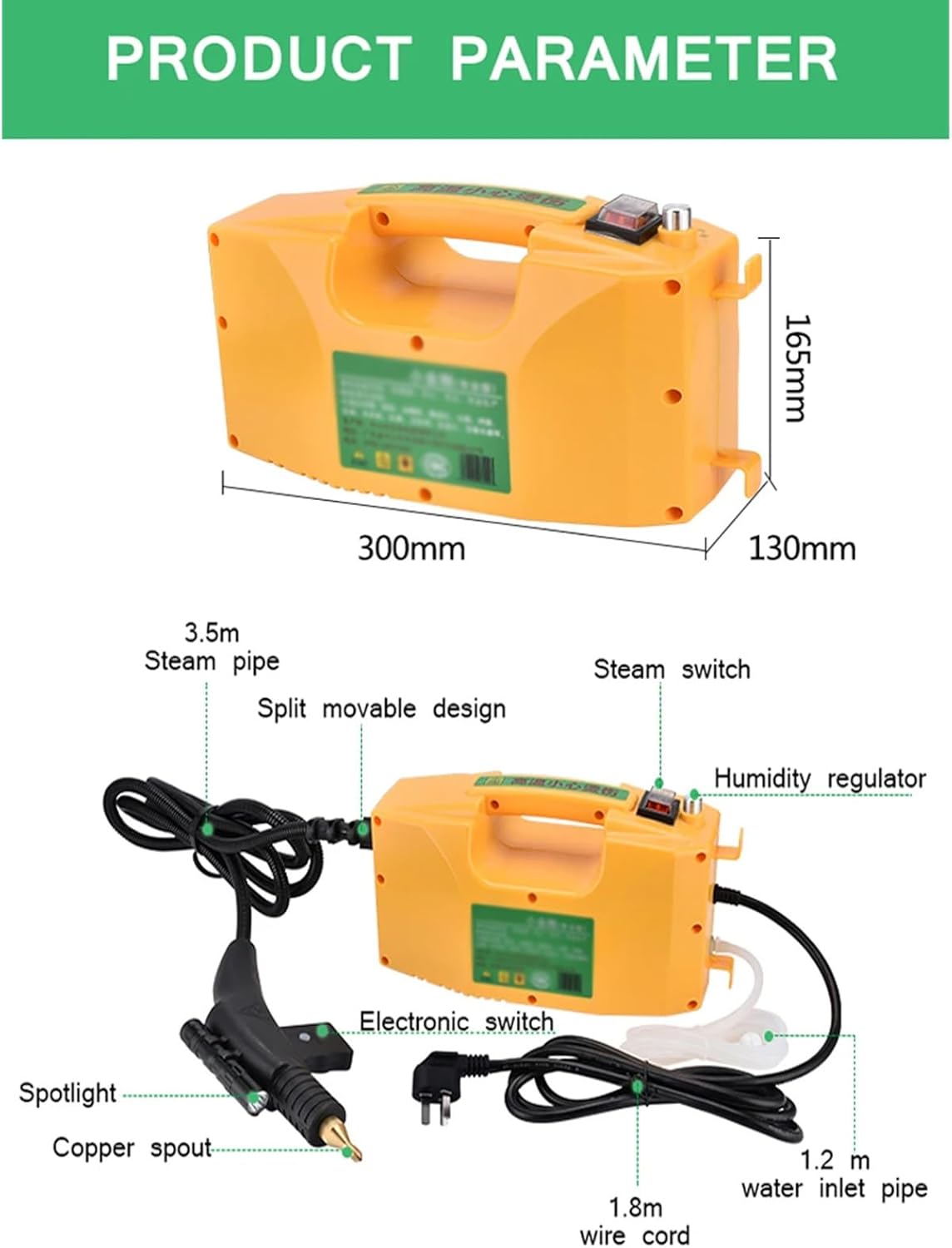 YXHQWEF-CXBFHS 110V/220V Kitchen Steam Cleaner High Pressure High Temperature Home Hood Air Conditioner Steam Cleaning Machine