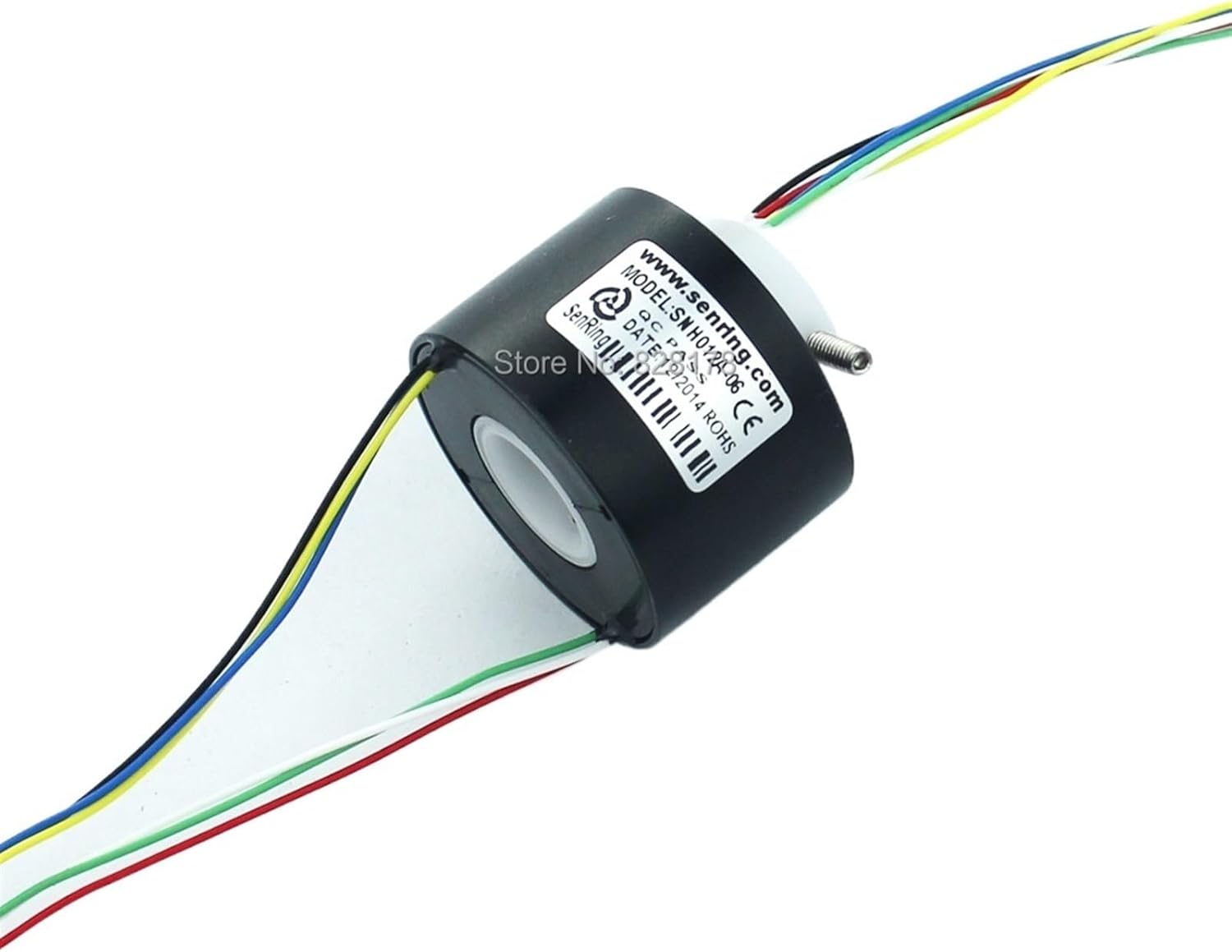 Mini Through bore Slip Ring Hole Size 12.7mm with OD 35mm 6 Circuits/Wires Signal