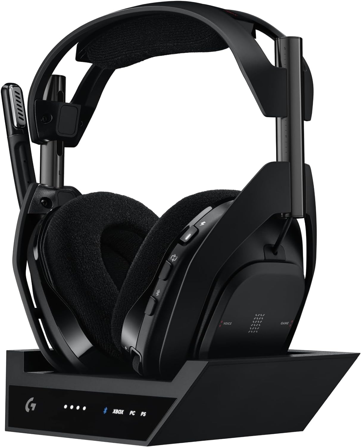 Logitech G Astro A50 X Omni-Platform Wireless Gaming Headset + Base Station for PS5, Xbox, PC PLAYSYNC Video & Audio Switcher, HDMI 2.1 4K 120Hz, 24hr Battery, 2.4GHz & BT-Black (Renewed)