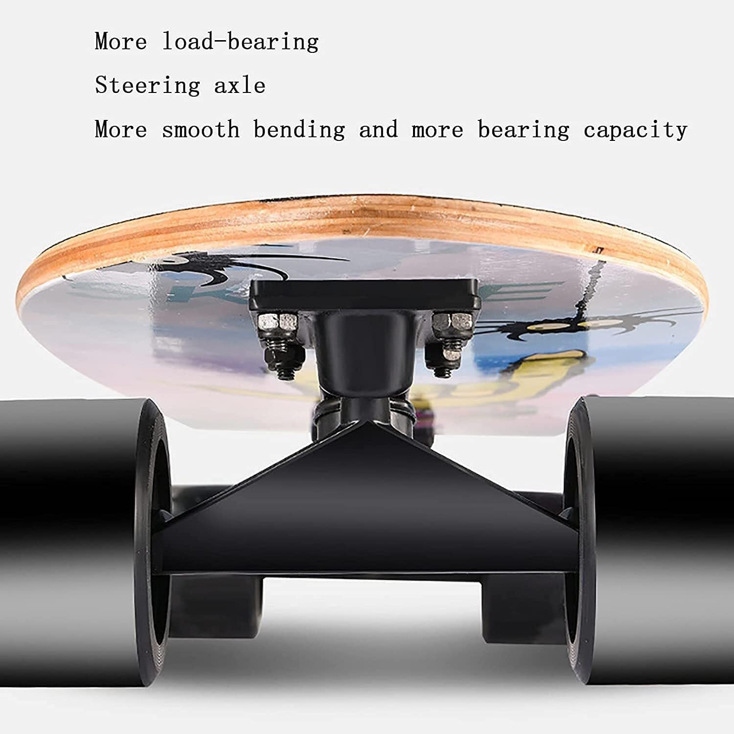 Four-Wheel Skateboard Double Kick Maple Concave Deck Cruiser Complete