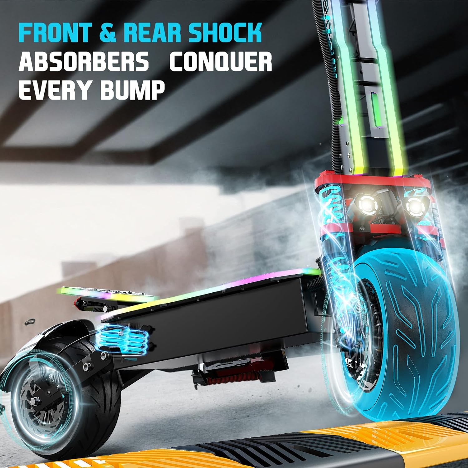 Electric Scooter Adults, Fast 34/45/55Mph E-Scooter for Adult and Teens, 40/55/70 Miles Long Rang, 10/11/12 Inch Off-Road Tires, Portable and Foldable Escooter Commuter