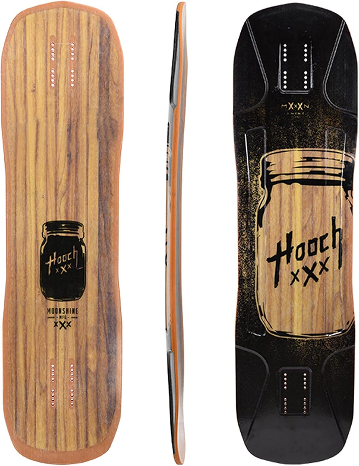 Longboard Skateboard, Freestyle Cruiser, Waterproof and Wood Construction, Cruise Skateboard and Longboard Decks, Lightweight Build (Hooch Deck Only) by Moonshine Manufacturing