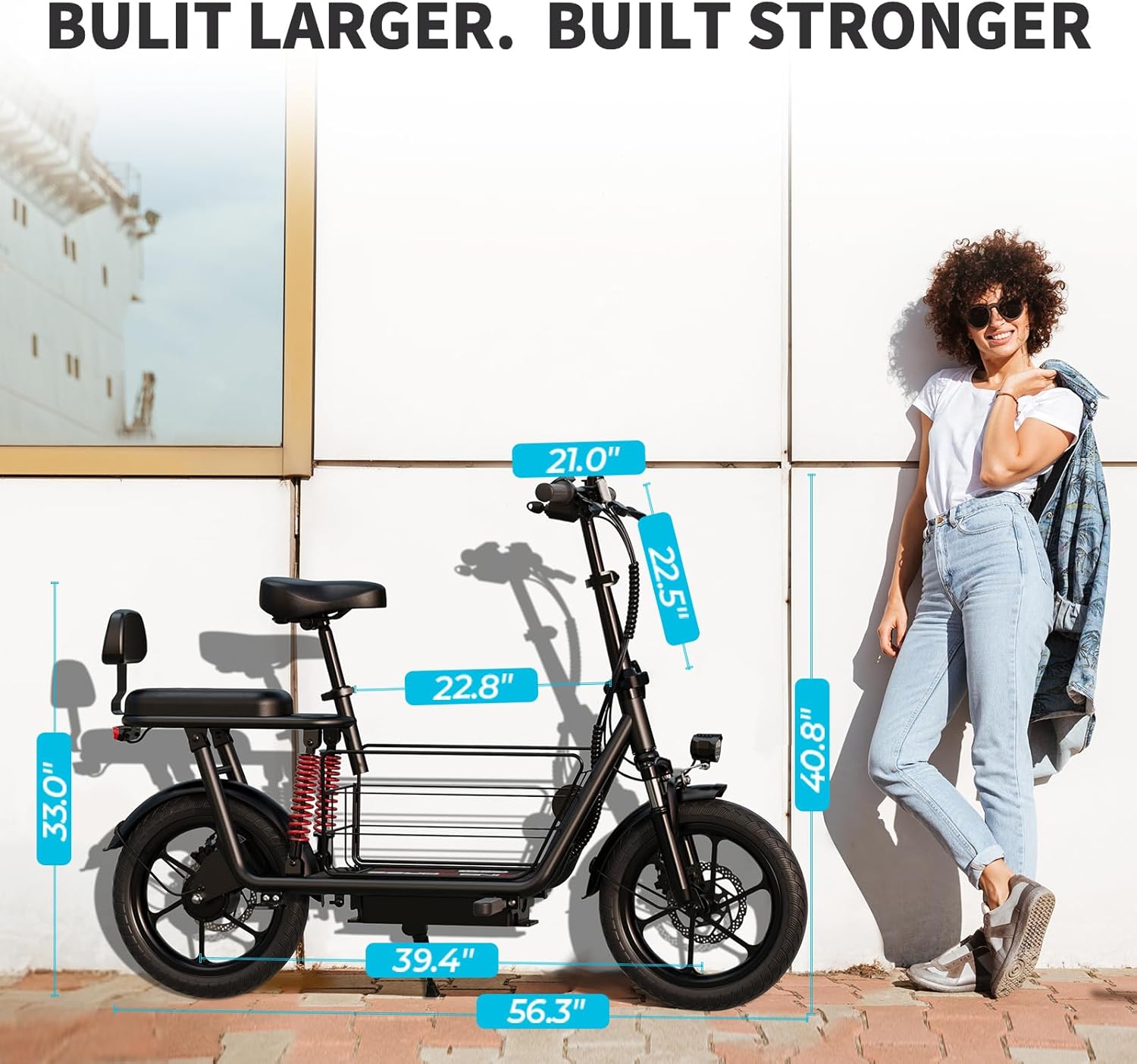 Adults Electric Scooter with Seat, 12.5