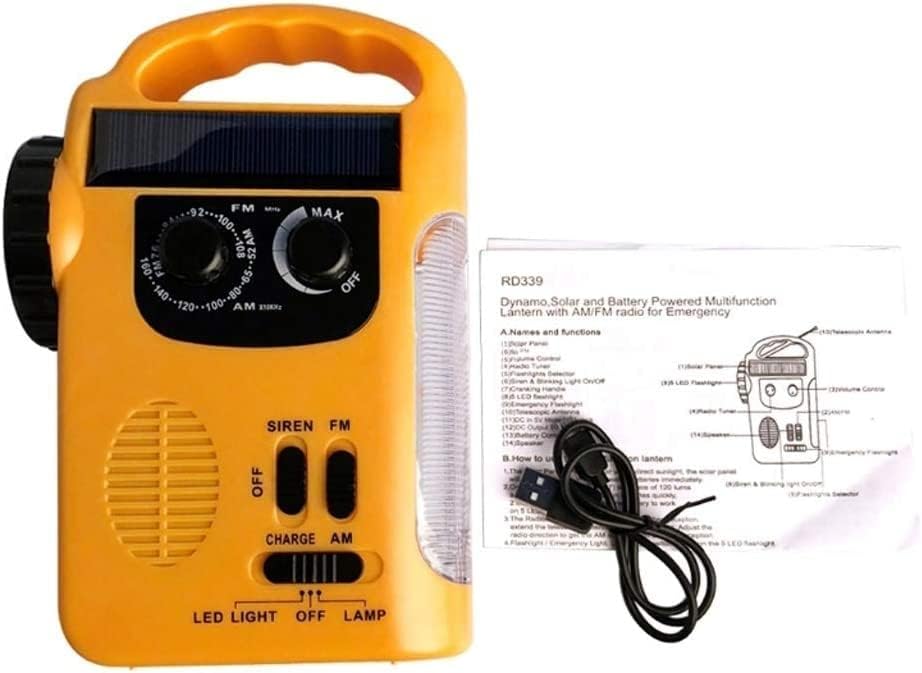 Radios Solar Crank NOAA Weather Radio for Emergency with AM/FM Flashlight Reading Lamp