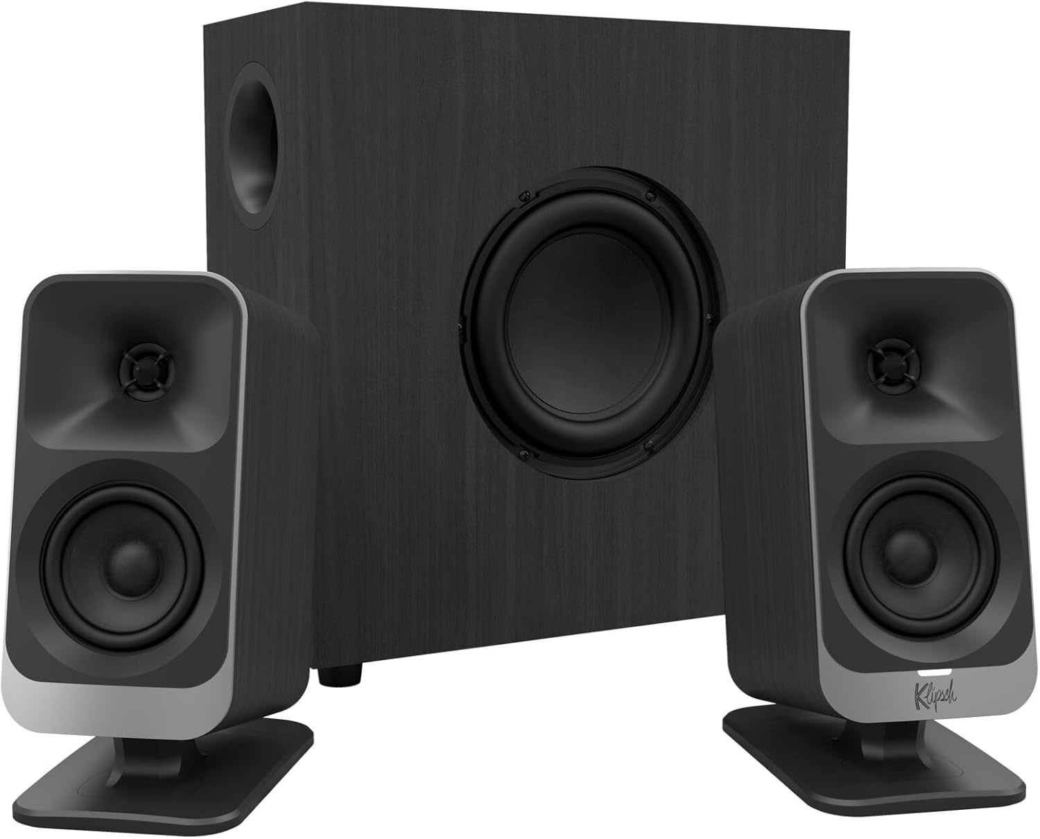 Klipsch ProMedia Lumina 2.1 Computer Gaming System with Subwoofer and RGB Lighting Effects Built-in