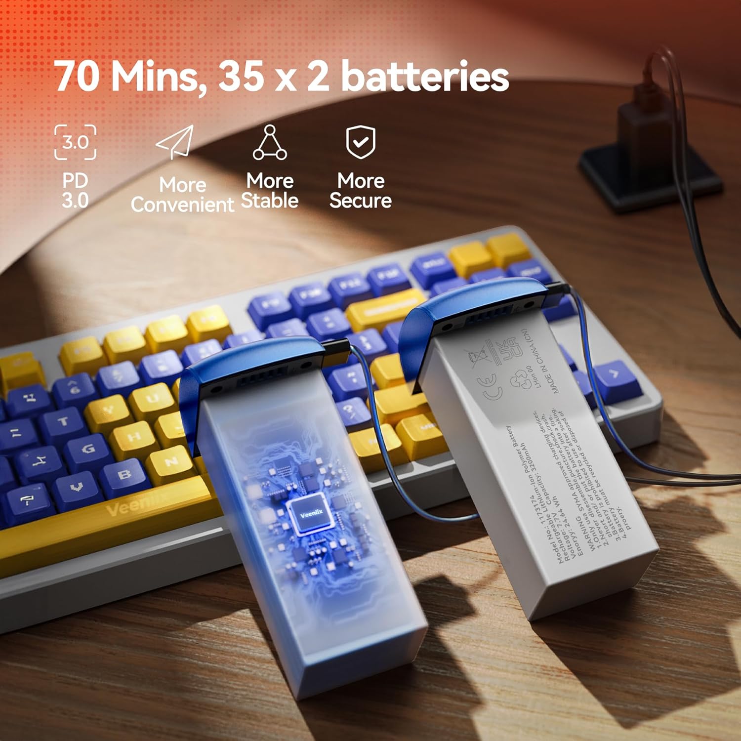 V11Air 6K Drone with Camera for Adults + 3200mAh 7.7V High-Capacity Original Battery