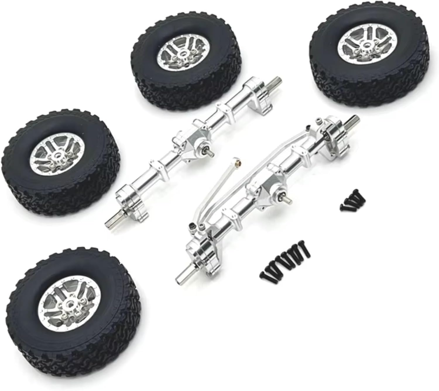 RC Models Parts For MN For MN82 LC79 For MN78 D90 D91 D96 99S 1/12 RC Car Parts Metal Upgrade Front And Rear Axle Wheel(White)