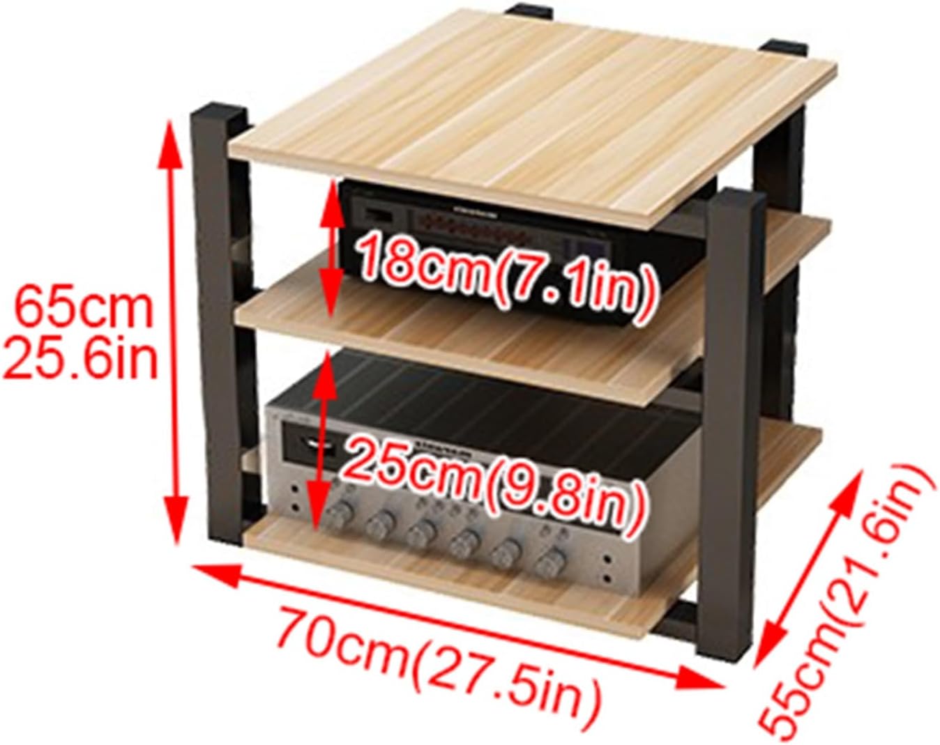 JIAHESHYP 3-Tier AV Media Stand