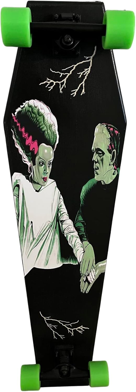 Coffin Frankenstein & Bride Skateboard | Longboard | 42x12 | Coffin Croozer