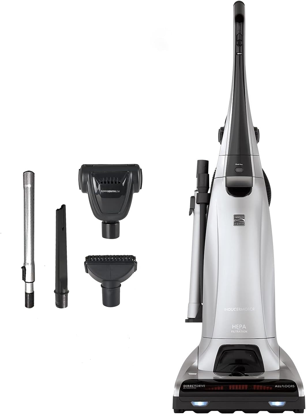 Kenmore Elite 31150 Pet Friendly Bagged Upright Beltless Vacuum w/Pet Handi-Mate, Triple HEPA, 3D Inducer Motor, Telescoping Wand, 5-Position Height Adjustment, 3 Cleaning Tools