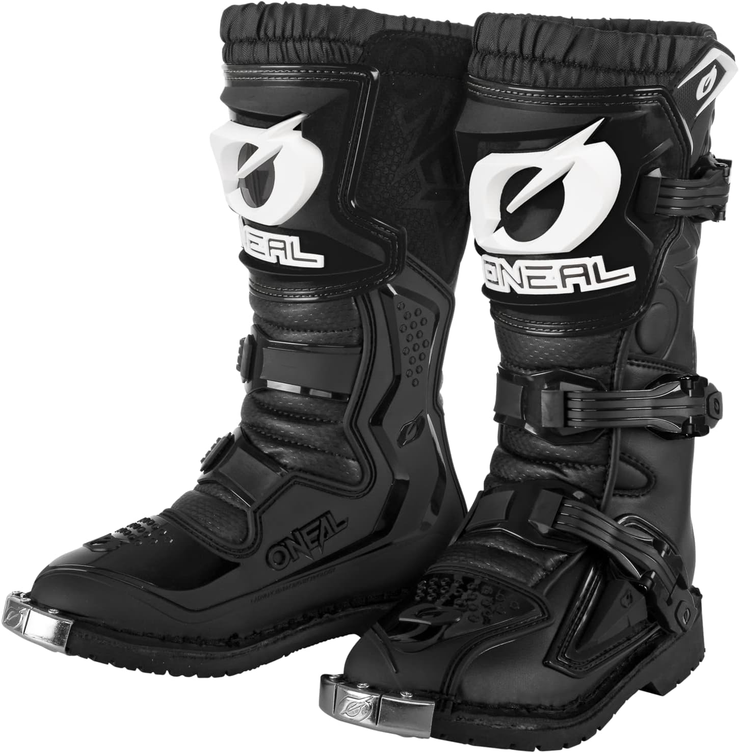 O'NEAL Motocross Boots Kids Enduro Motorcycle Comfort Thanks to Air Mesh Interior, Four Fastening Buckles, High-Quality Synthetic Material, Boots Rider Pro Youth, Black, Size 6/38